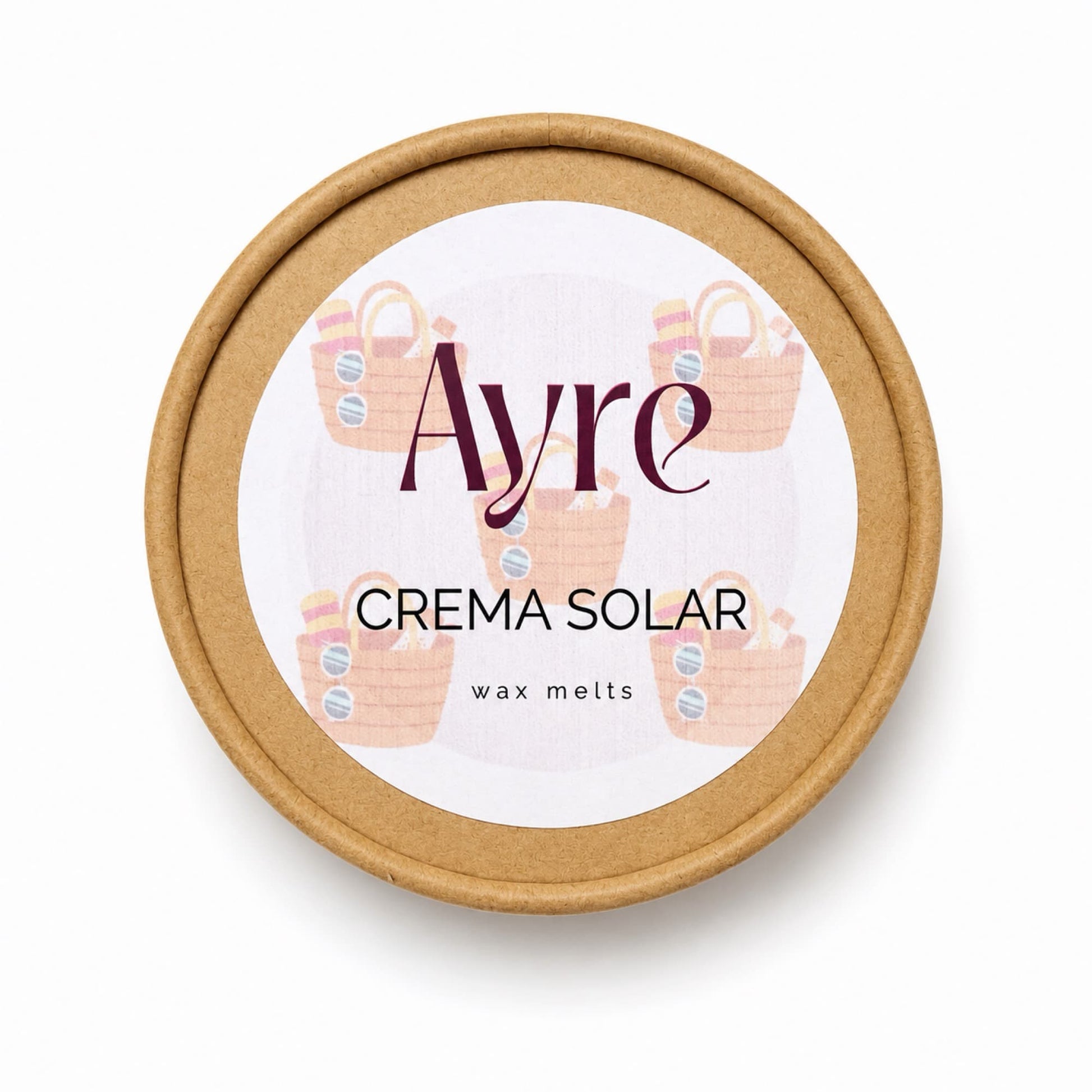 Vista superior de los wax melts de soja Crema Solar de Ayre.