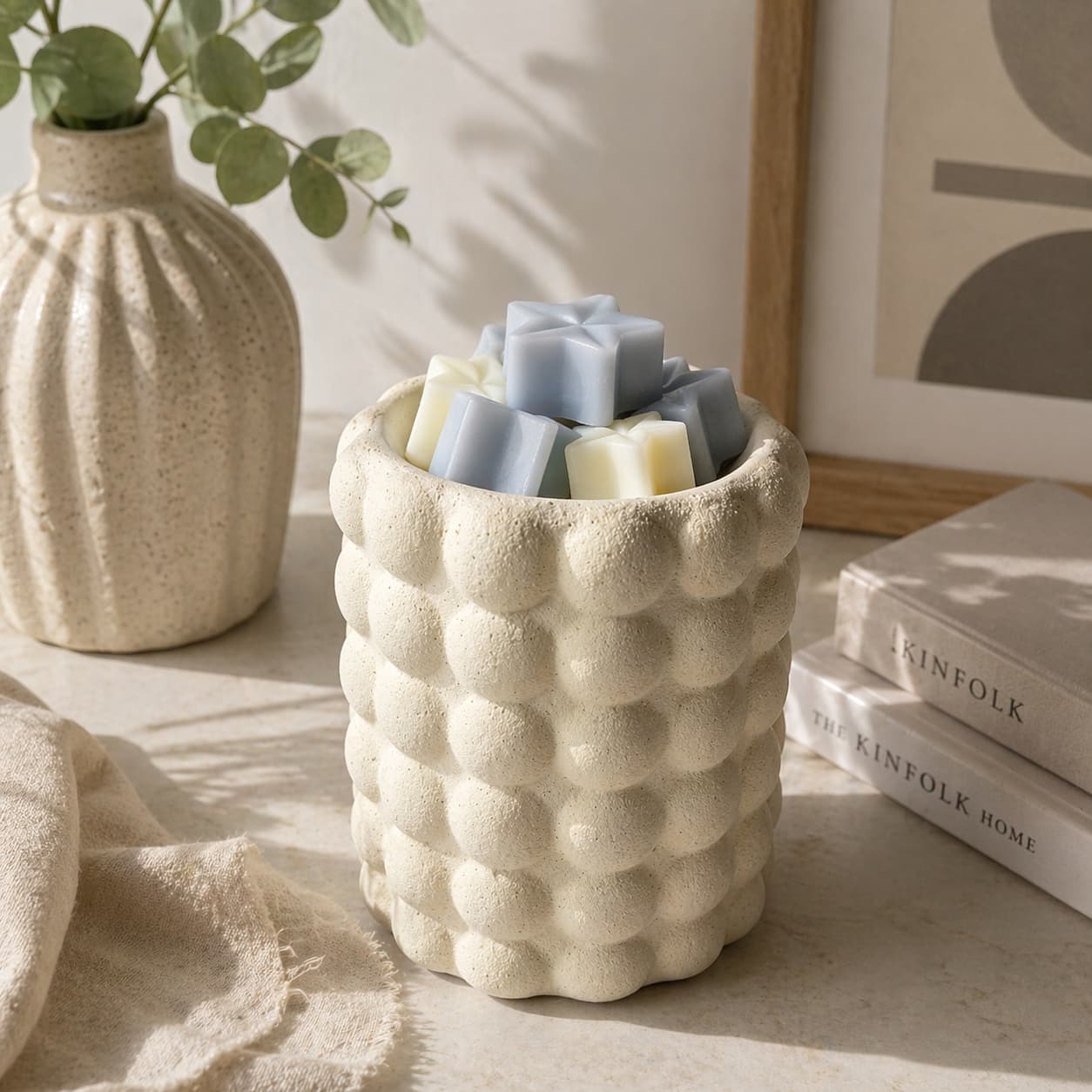 wax melts de soja aroma suite deluxe olor hotel de lujo en quemador en ambiente decorativo elegante