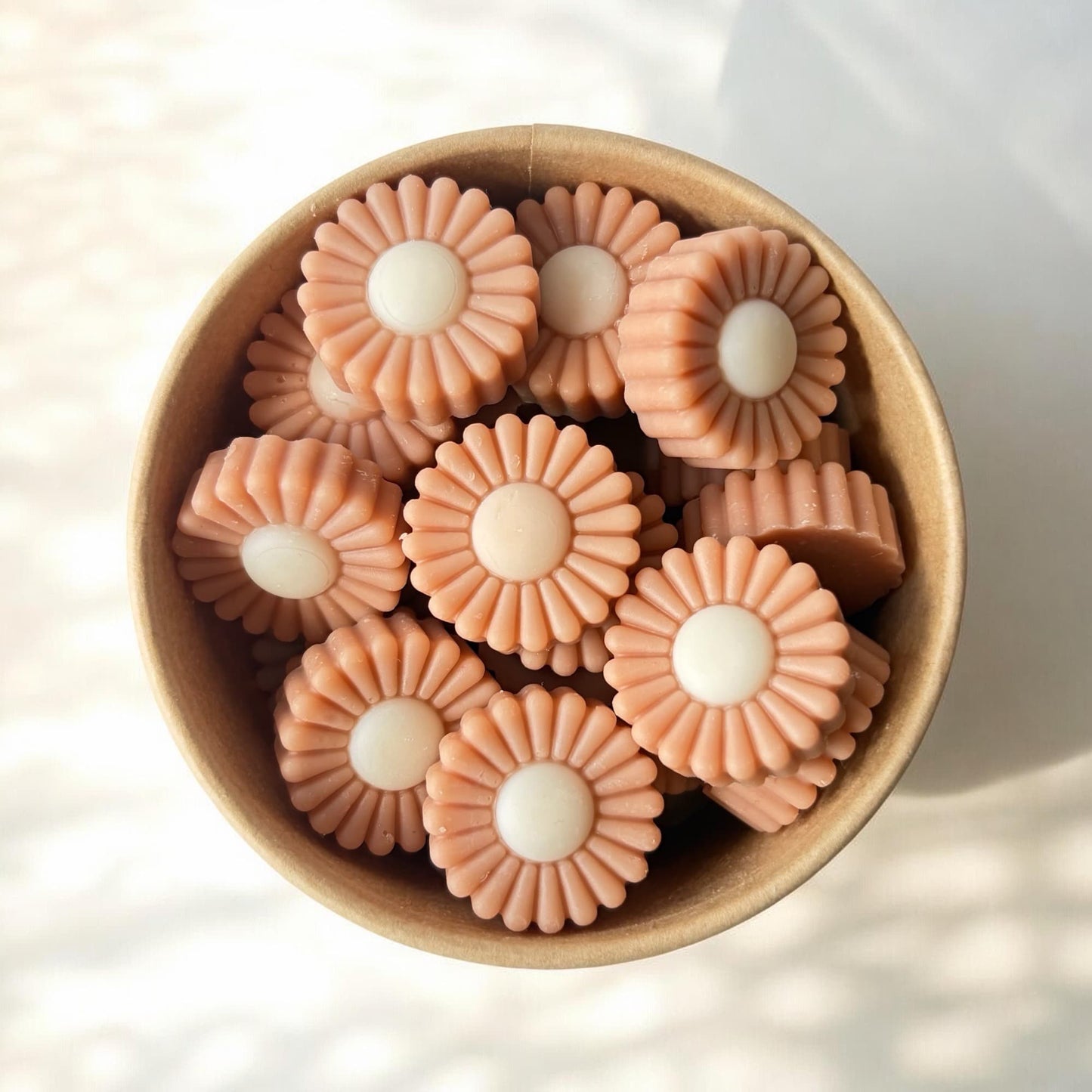 Wax melts de soja aroma vainilla francesa con fragancia dulce, cremosa y cálida tipo gourmet y acogedora