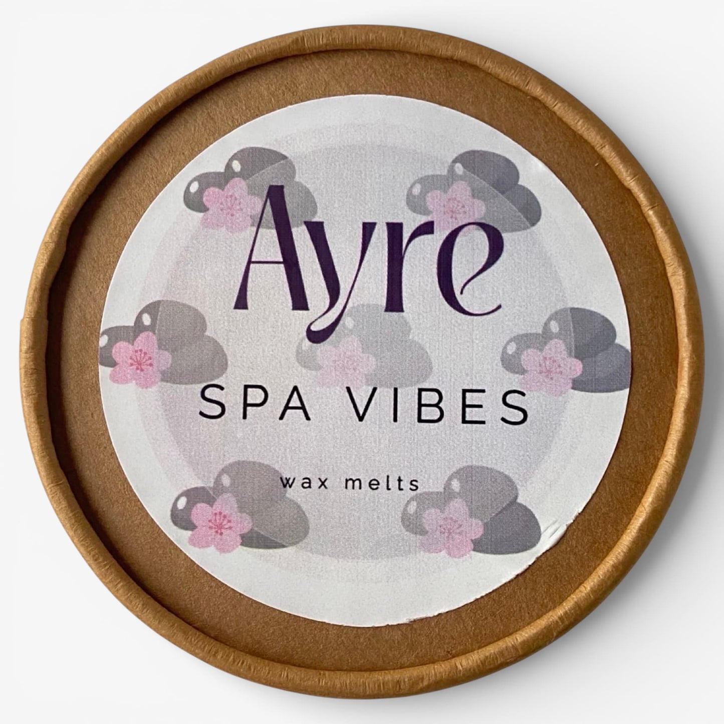 Wax melts de soja aroma Spa Vibes Ayre con etiqueta del aroma