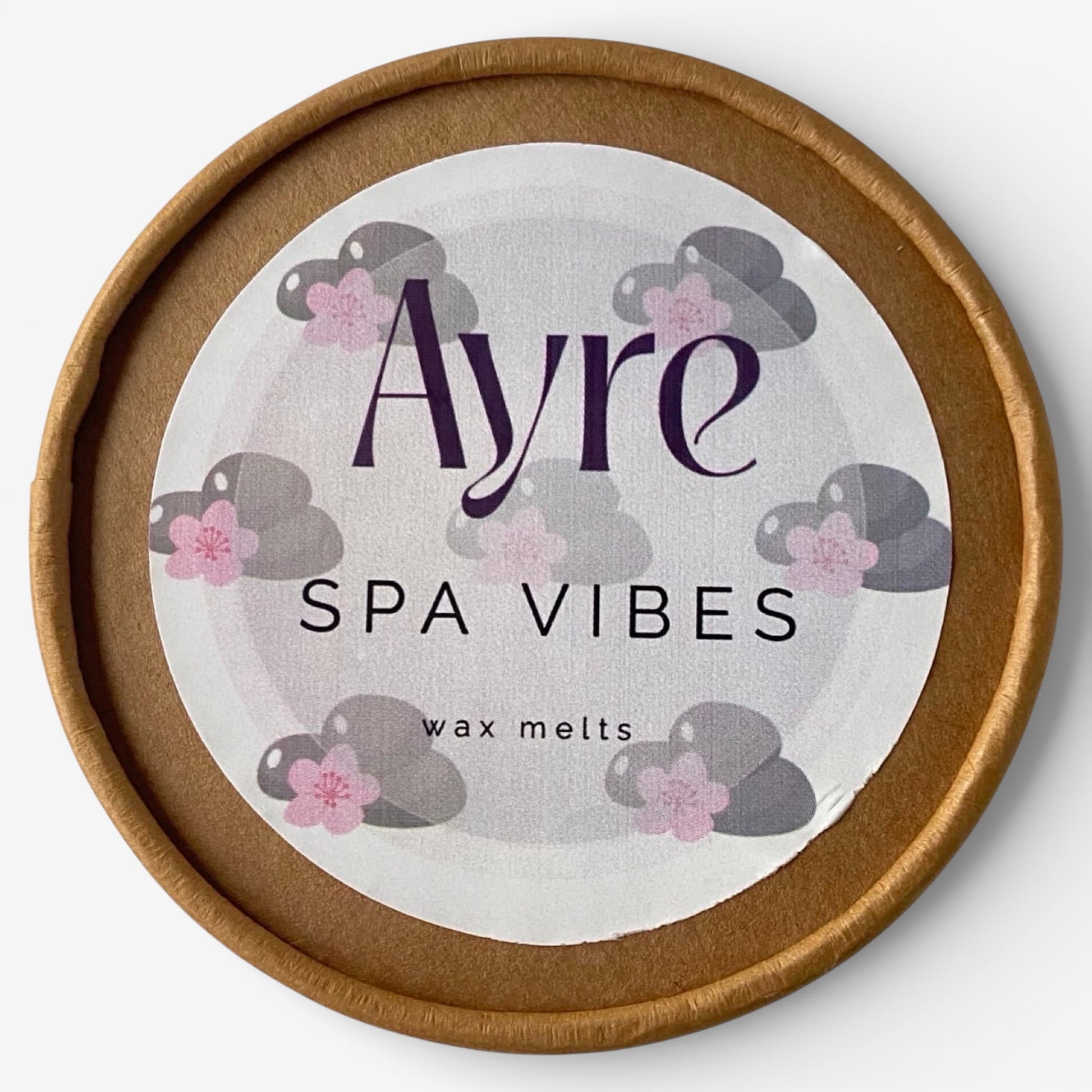 Wax melts de soja aroma Spa Vibes Ayre con etiqueta del aroma