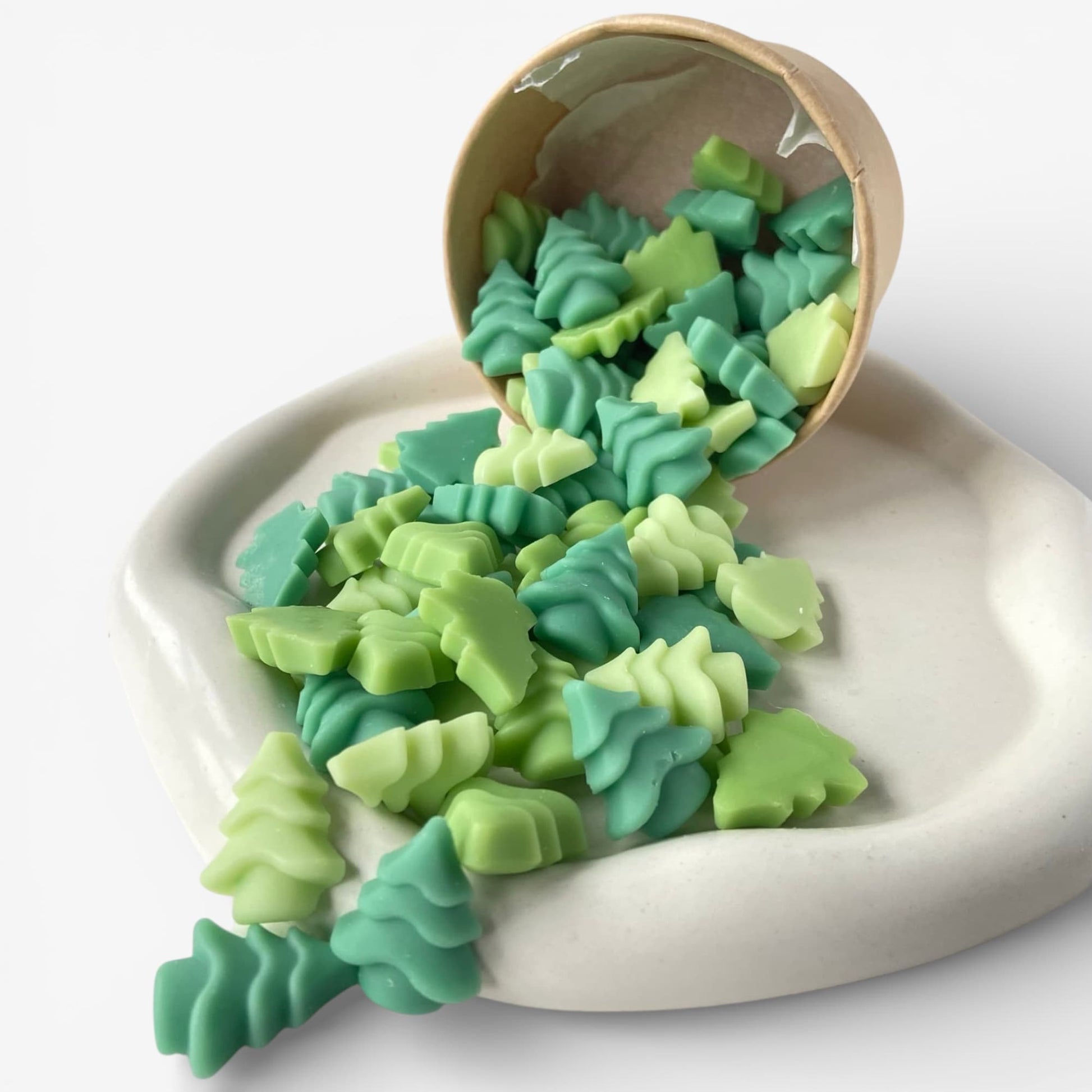 Wax melts de cera aromática aroma Verde Infinito en diferentes formas para quemador